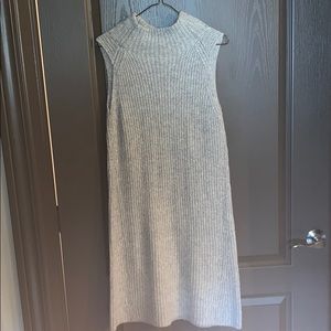 Gray sweater dress